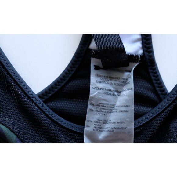 The Upside Women's 8 Green Blue Sports Bra Camo Casual Racerback Athletic Top - Picture 5 of 5